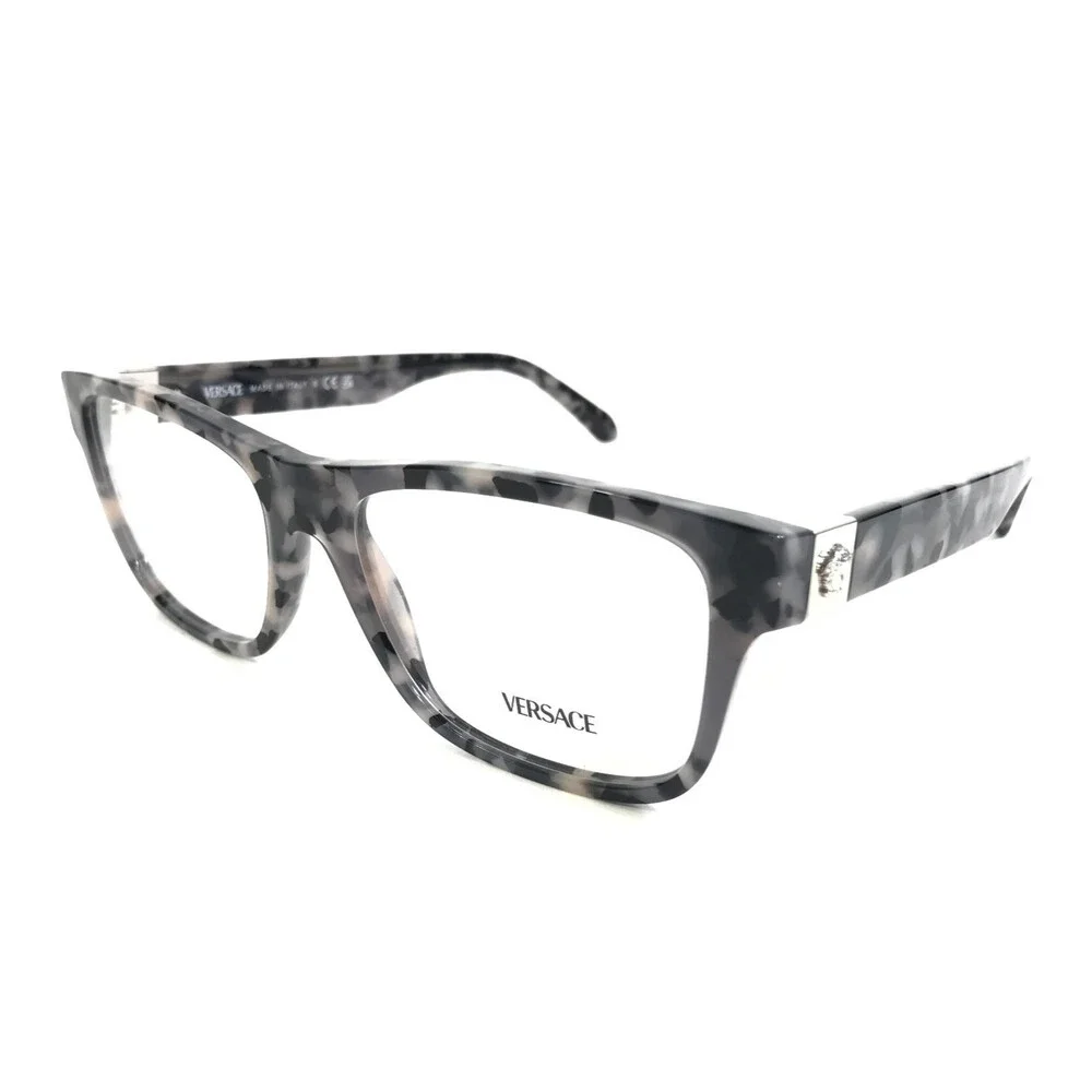 Versace Eyeglasses Frames MOD.3380 5546 Tortoise Rectangle Full Rim 56-17-145